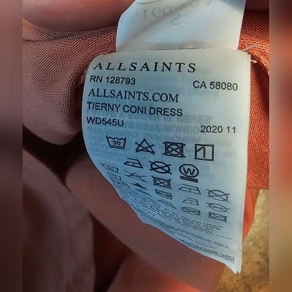AllSaints Women’s Coni Tank Top S Pink Shoulder Pad Crewneck Sleeveless Shirt - Picture 10 of 14